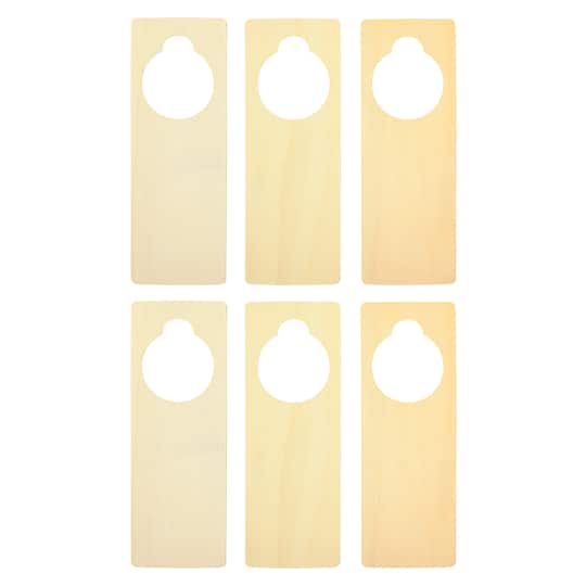 12 Packs: 6 ct. (72 total) Door Hangers Wood by Creatology™
